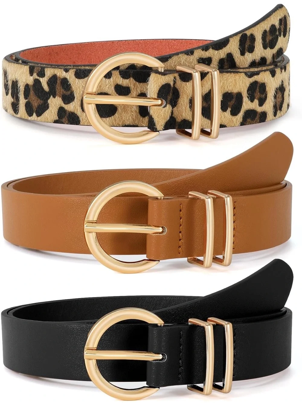 Amazon Belts with Gold Buckles